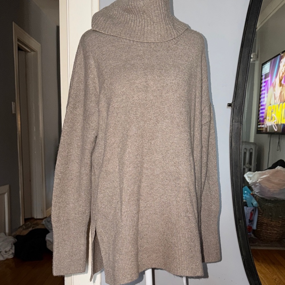 Nanette Lepore Taupe Turtleneck Sweater